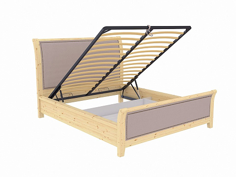 Кровать Кинг Сайз Dublin с подъемным механизмом - Уютная кровать со встроенным основанием и подъемным механизмом с мягкими элементами.