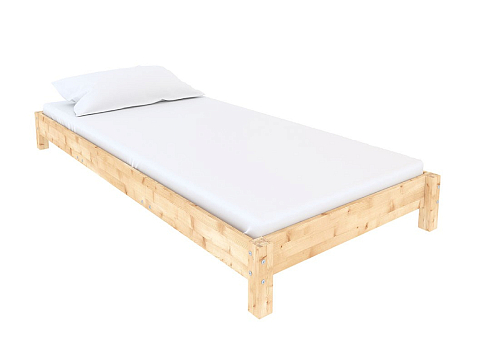 Кровать без изголовья Happy - Односпальная кровать из массива сосны.