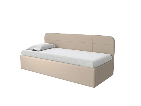 Бежевая кровать Life Junior софа (без основания) - Небольшая кровать в мягкой обивке в лаконичном дизайне.