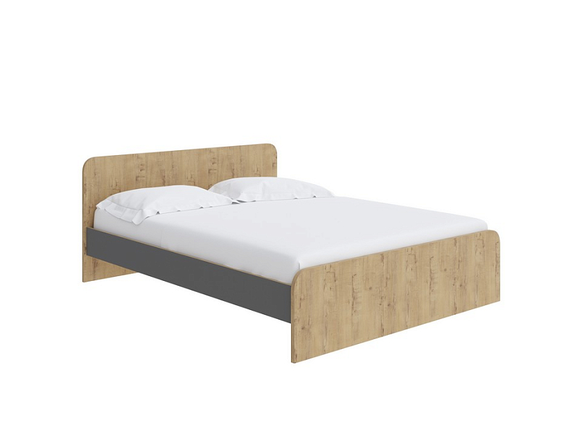 Кровать Way Plus 90x200 ЛДСП Бунратти/Вулканический серый - Кровать в современном дизайне в Эко стиле.