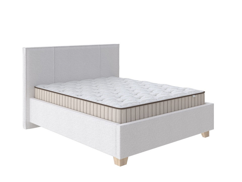 Кровать Hygge Line 90x200 Ткань: Букле Beatto Пастила - Мягкая кровать с ножками из массива березы и объемным изголовьем
